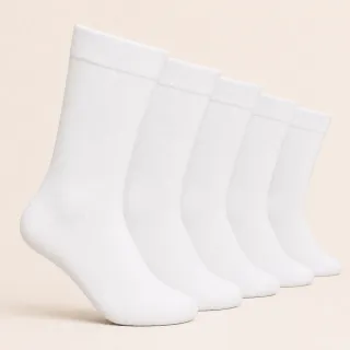 Vita Strumpor 5-pack – fem par vita strumpor med normalskaft