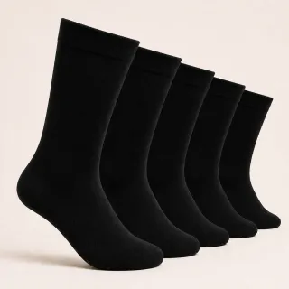 Svarta Strumpor XL 5-pack – fem par svarta strumpor med normalskaft