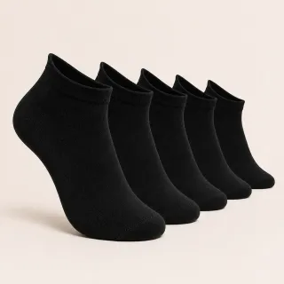 Svarta Ankelstrumpor Dam 5-pack – fem par svarta ankelstrumpor