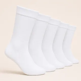 Vita Bambustrumpor 5-pack – fem par vita bambustrumpor