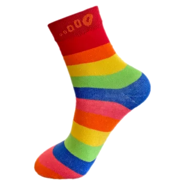 Pride-strumpor XL 45–51 med smala ränder | Storfot