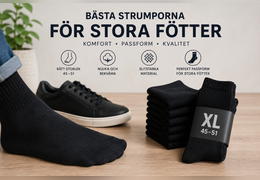Bästa strumporna för stora fötter – så hittar du rätt storlek och passform