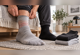 Varför sitter vanliga strumpor för hårt på stora fötter?