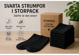 Svarta strumpor i storpack – därför är det smart